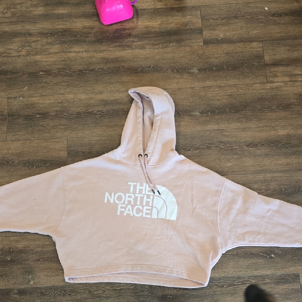 The North Face Light Pink Cropped Hoodie